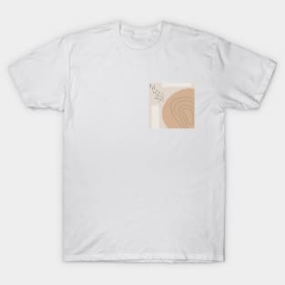 Abstract beige boho coral T-Shirt